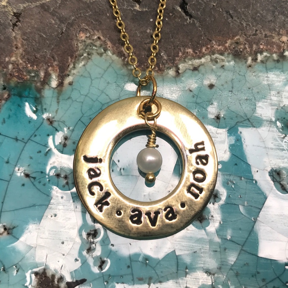 Handmade Personalized Gold Eternity Necklace